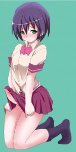Cute hentai futa schoolgirl aroused